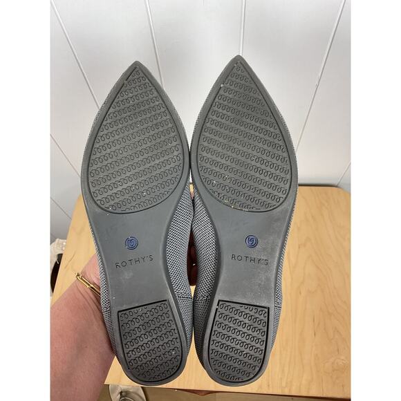 Rothy's‎ The Point Womens V Shape Gray Tweed Ballet Flats Missing Insole Size 9 - Picture 5 of 6
